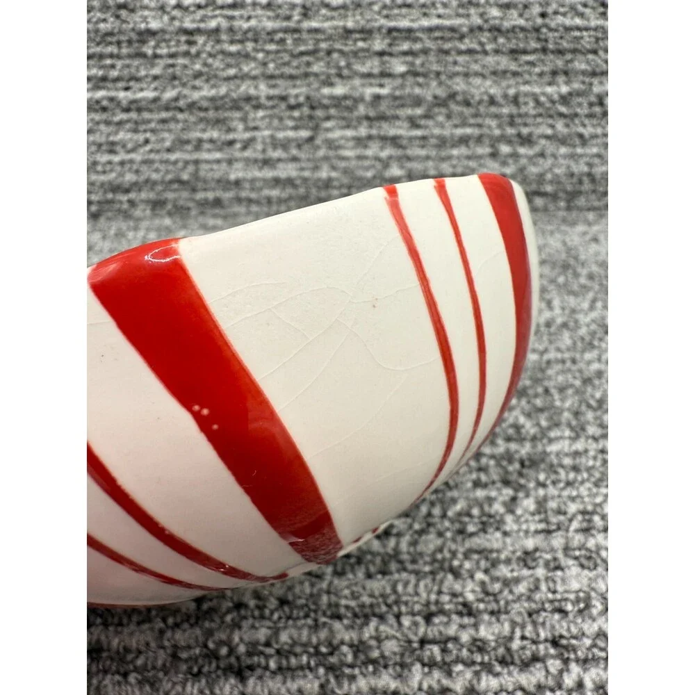 Hallmark Peppermint Dip Bowl With Spreader 5.25
